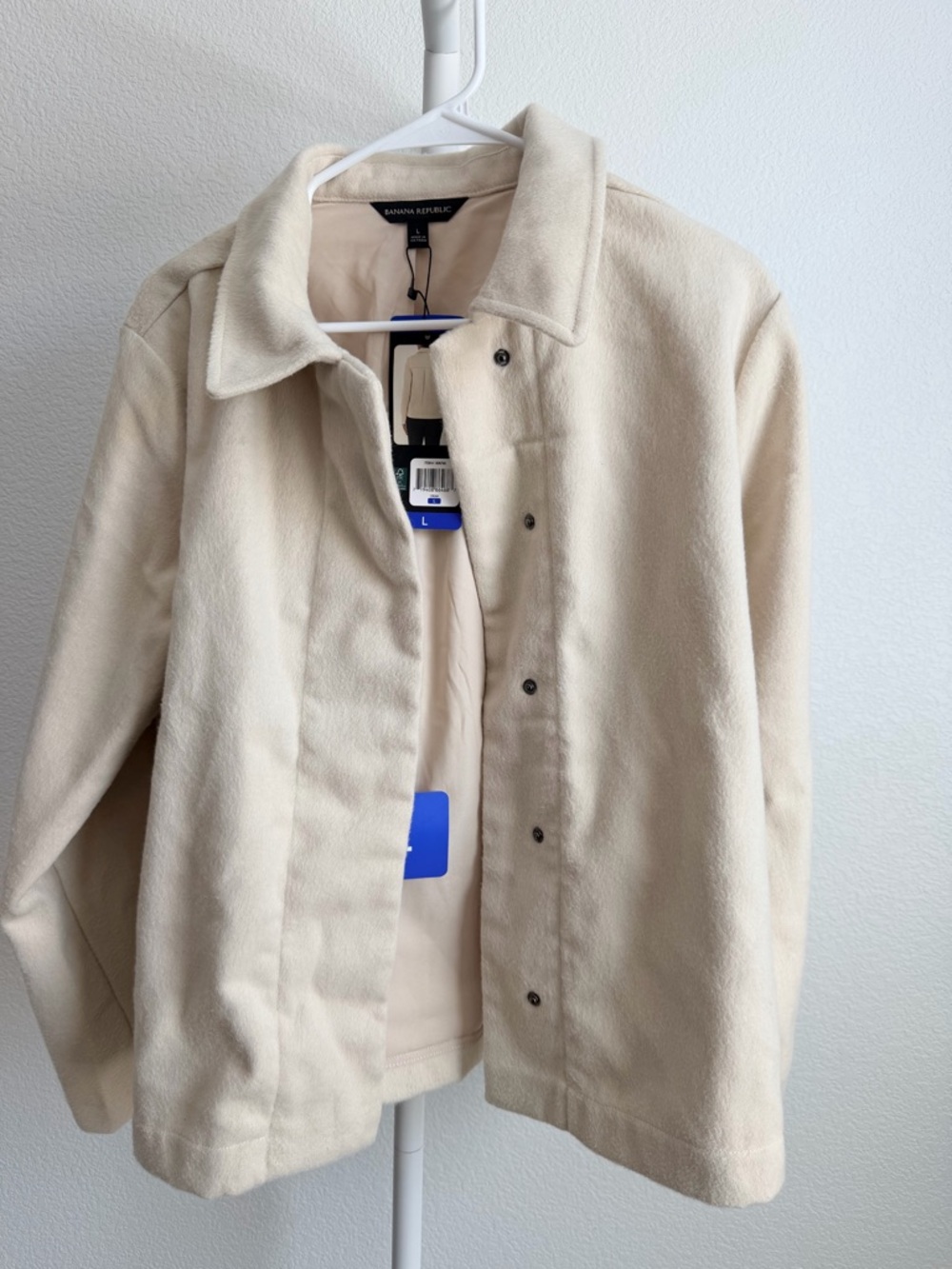 Banana Republic Light Cream Jacket with Button Front
